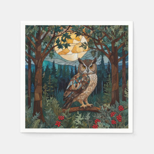 Servilleta De Papel Elegante bosque boscoso de cristal de boho