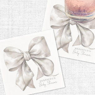 Servilleta De Papel Elegante Bow Baby Shower
