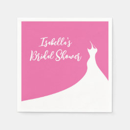 Servilleta De Papel Elegante Bridal Shower Napkin fuchsia