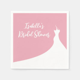 Servilleta De Papel Elegante Bridal Shower Napkin rosa