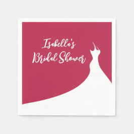 Servilleta De Papel Elegante Bridal Shower Napkin viva magenta