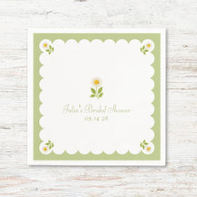 Elegante Bridal Shower Sage Green Daisy Cute