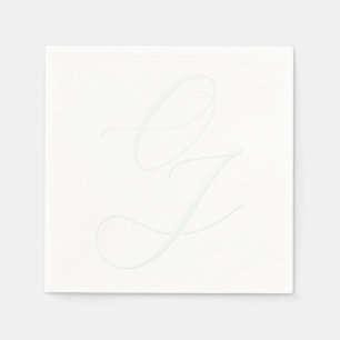 Servilleta De Papel Elegante Bride Groom Iniciales efecto Grabado en r