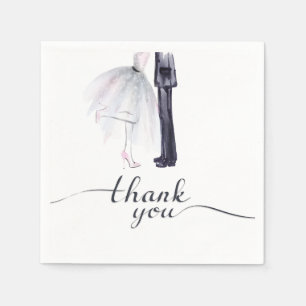 Servilleta De Papel Elegante Bride y Groom Dance Napkin