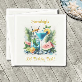 Servilleta De Papel Elegante Brunch Blueberry 30° cumpleaños