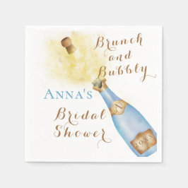 Servilleta De Papel Elegante Brunch y ducha Bubbly Bridal
