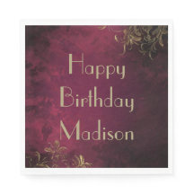 Elegante Burgundy & Faux Gold