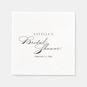 Servilleta De Papel Elegante caligrafía Bridal Shower Napkins