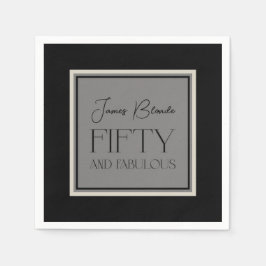 Servilleta De Papel Elegante caligrafía Cincuenta y Fabuloso Unisex