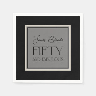 Servilleta De Papel Elegante caligrafía Cincuenta y Fabuloso Unisex