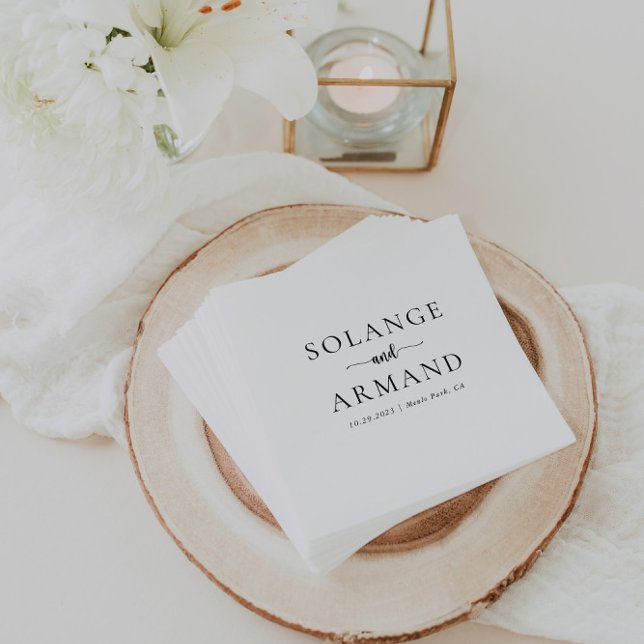 Servilleta De Papel Elegante caligrafía clásica Bodas Napkins (Subido por el creador)