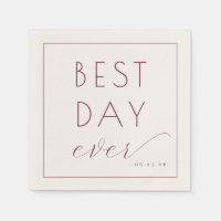 Elegante Caligrafía de Celebración Granate