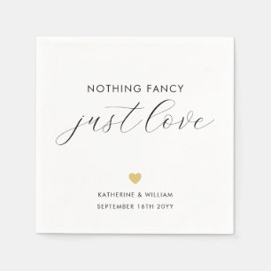 Servilleta De Papel Elegante caligrafía Nada Fancy Sólo Amo