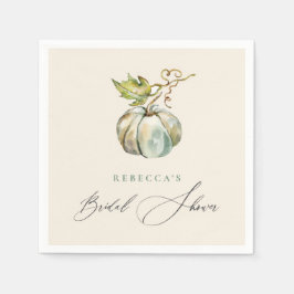 Servilleta De Papel Elegante caligrafía Otoño Pumpkin Despedida de sol