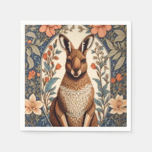 Servilleta De Papel Elegante canguro inspirado en William Morris