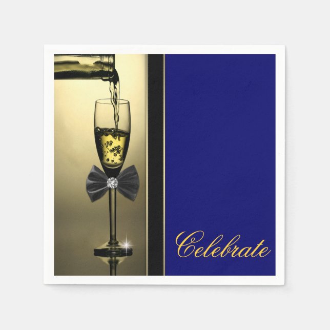 Servilleta De Papel Elegante Champán Dorado (Anverso)