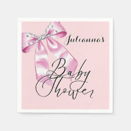 Servilleta De Papel Elegante Chica de Coquette Rosa Baby Shower