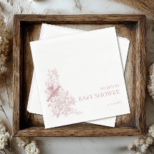 Elegante Chinoiserie rosada Naturaleza Aves Baby S