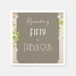 Servilleta De Papel Elegante Cincuenta Fabuloso Tema Griego Brown