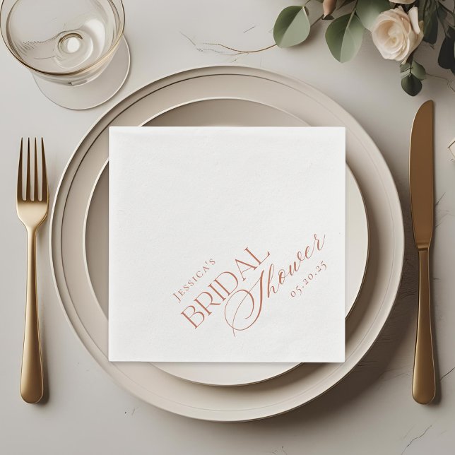 Servilleta De Papel Elegante Citrus Floral Bridal Shower (Subido por el creador)