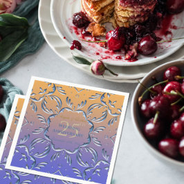 Servilleta De Papel Elegante Clásico Fancy 25º Aniversario Boda