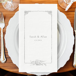 Servilleta De Papel Elegante clásico floral rococó francés