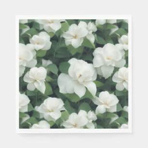 Servilleta De Papel Elegante clásico verde botánico floral