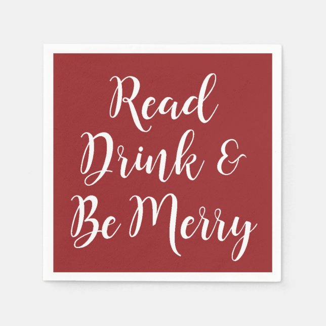 Servilleta De Papel Elegante club de lectura de libros (Anverso)