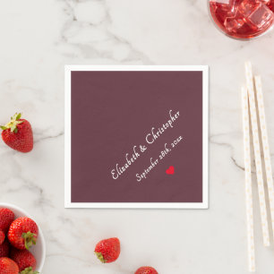 Servilleta De Papel Elegante cóctel de la fiesta de bodas del monogram