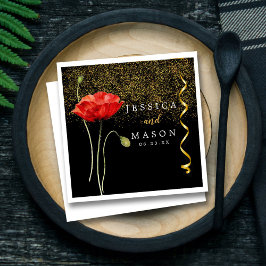 Servilleta De Papel Elegante cóctel mágico de Boda de flores