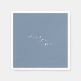Servilleta De Papel Elegante cóctel Personalizado Periwinkle