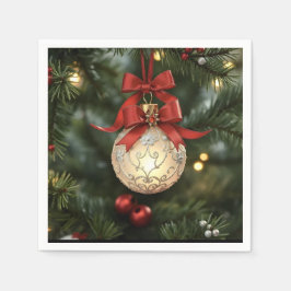 Servilleta De Papel Elegante colección de adornos navideños con arco r