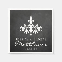 Servilleta De Papel Elegante colección de Bodas de Chalkboard