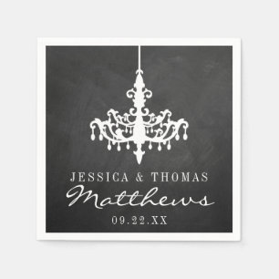 Servilleta De Papel Elegante colección de Bodas de Chalkboard