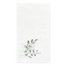 Elegante color de agua verde Boda Monograma