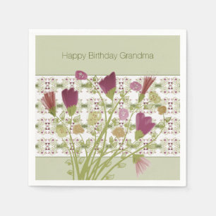 Servilleta De Papel Elegante con estampado floral