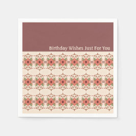 Servilleta De Papel Elegante con estampado floral