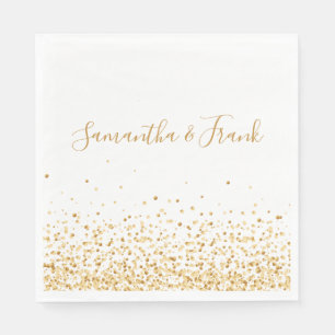 Servilleta De Papel Elegante Confeti de oro personalizado