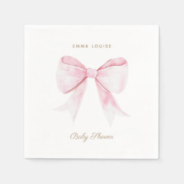Servilleta De Papel Elegante Coquette Rosa Bow