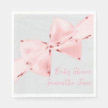 Elegante Coquette Rosa Bow Chica Baby Shower