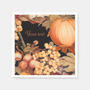 Servilleta De Papel Elegante cosecha de otoño personalizada con estilo