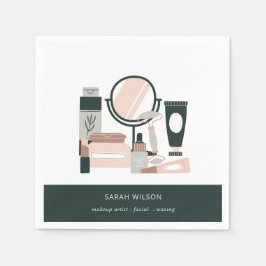 Servilleta De Papel Elegante cosmético de artistas de maquillaje gris 