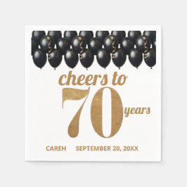 Servilleta De Papel elegante cumpleaños 70