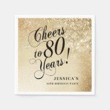 Elegante Cumpleaños 80 en Oro