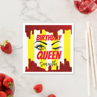 Servilleta De Papel Elegante cumpleaños amarillo 18 | 21.ª | 40.ª | 50