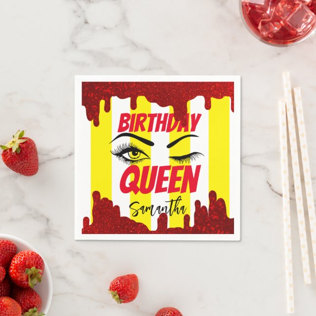 Servilleta De Papel Elegante cumpleaños amarillo 18 | 21.ª | 40.ª | 50 (In situ)