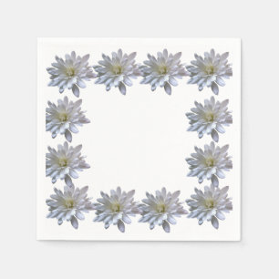Servilleta De Papel Elegante daisias florales blancas y blandas