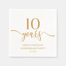 Elegante décimo aniversario Boda de Champagne