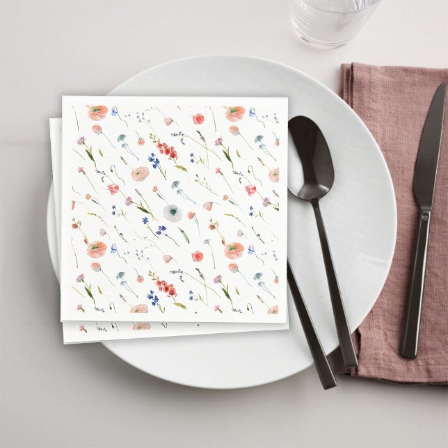 Servilleta De Papel Elegante Desayuno Nupcial Floral (Subido por el creador)