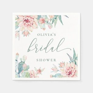 Servilleta De Papel Elegante Despedida de Soltera Boho Desierto   Flor